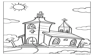 Harika Kilise Boyama Sayfası