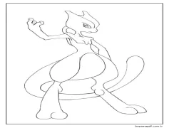 Harika Mewtwo Boyama Sayfası