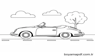 Harika Porsche Boyama Sayfası