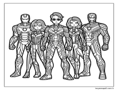 Harika Yenilmezler Boyama Sayfası