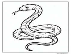 Harika Yılan Boyama Sayfası