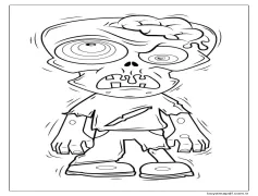 Harika Zombi Boyama Sayfası