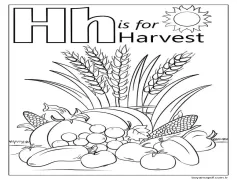 Hasat Harfi H Boyama Sayfası