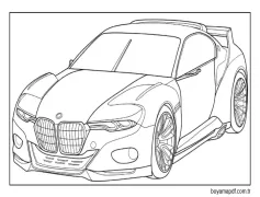 Havalı BMW 1 Boyama Sayfası