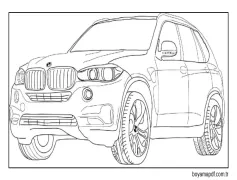 Havalı BMW Jeep Boyama Sayfası