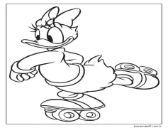 Havalı Daisy Duck Boyama Sayfası