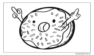 Havalı Donut Boyama Sayfası