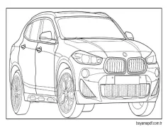 Havalı Jeep BMW Boyama Sayfası