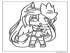 Havalı kız Gacha Life Boyama Sayfası