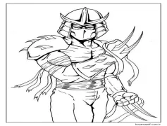 Havalı Ninja Boyama Sayfası