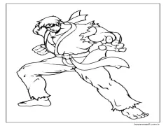 Havalı Ryu Dövüşü Boyama Sayfası