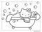 Hello Kitty içeride Banyo Boyama Sayfası