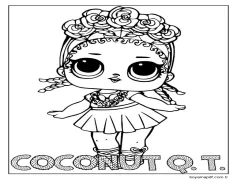 Hindistan Cevizi QT Lol Bebek Boyama Sayfası