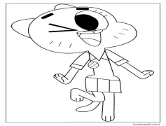 Hoş Gumball Boyama Sayfası