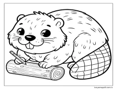 Hoş Kunduz Boyama Sayfası