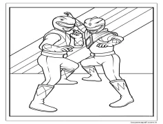 İki 6. Power Ranger Boyama Sayfası