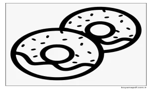 İki Donut Boyama Sayfası