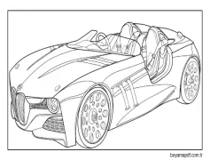 İnanılmaz havalı araba BMW Cabrio Boyama Sayfası