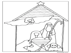 İsa'nın Doğuşu çalışma sayfası Boyama Sayfası