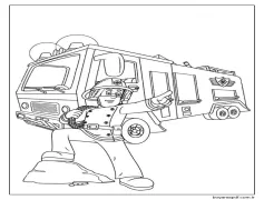 İtfaiye Aracı ile Havalı İtfaiyeci Sam Boyama Sayfası