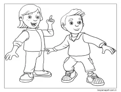 İtfaiyeci Sam'den Sarah ve James Boyama Sayfası