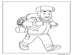 İtfaiyeci Sam'in Yürüyüşü Geyik Roberts Boyama Sayfası