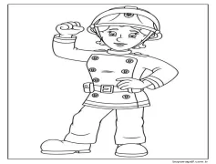 İtfaiyeci Sam Peny Boyama Sayfası