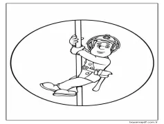 İtfaiyeci Sam Tırmanma Boyama Sayfası