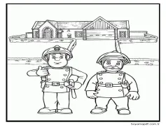 İtfaiyeci Sam ve Takım Arkadaşları House ile Boyama Sayfası