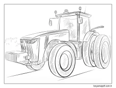 John Deere Traktör Boyama Sayfası