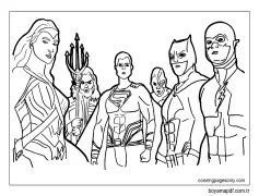 Justice League temel çizimi Boyama Sayfası