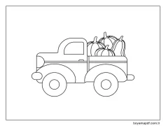 Kabak Kamyonet Çizimleri Boyama Sayfası