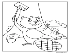 Kahkaha Kunduz Boyama Sayfası