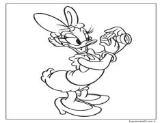 Kameralı Daisy Duck Boyama Sayfası