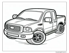 Kamyonet Resim Çizimleri Boyama Sayfası