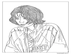 Kang Sae-Byeok Kalamar Oyun Oyuncusu Boyama Sayfası