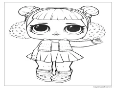 Kar Meleği Lol Bebek Boyama Sayfası