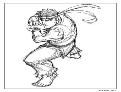 Karakalem Ryu Boyama Sayfası