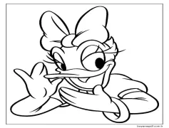 Karikatür Daisy Duck Boyama Sayfası
