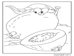 Karikatür Guava ve Bir Yarım Boyama Sayfası