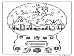 Kartopunda Rafta Elf Boyama Sayfası