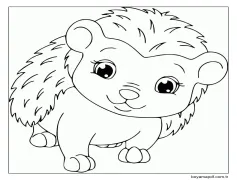 Kawaii Kirpi Boyama Sayfası