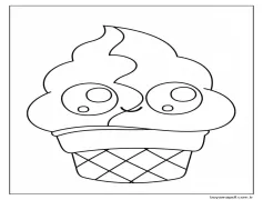 Kawaii Yemek çocuklar için ücretsiz Boyama Sayfası