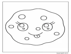 Kawaii Yemek ücretsiz temel Boyama Sayfası