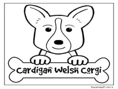Kemikli Corgi Boyama Sayfası