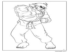 Ken Dövüş Boyama Sayfası