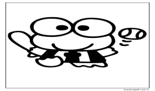 Keroppi Görseli Boyama Sayfası