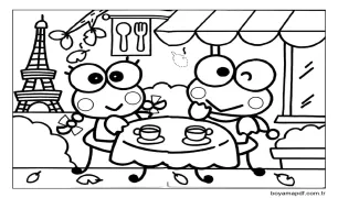 Keroppi Sanrio Boyama Sayfası