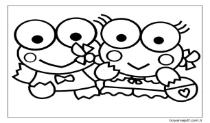 Keroppi Ücretsiz Resmi Boyama Sayfası