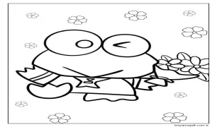 Keroppi Yazdırılabilir Boyama Sayfası
